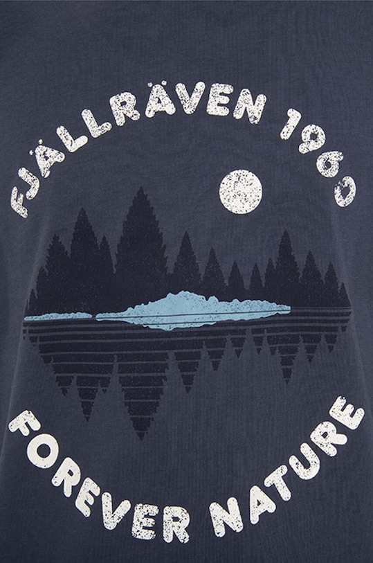Fjallraven t-shirt bawełniany Forest Mirror granatowy F87045