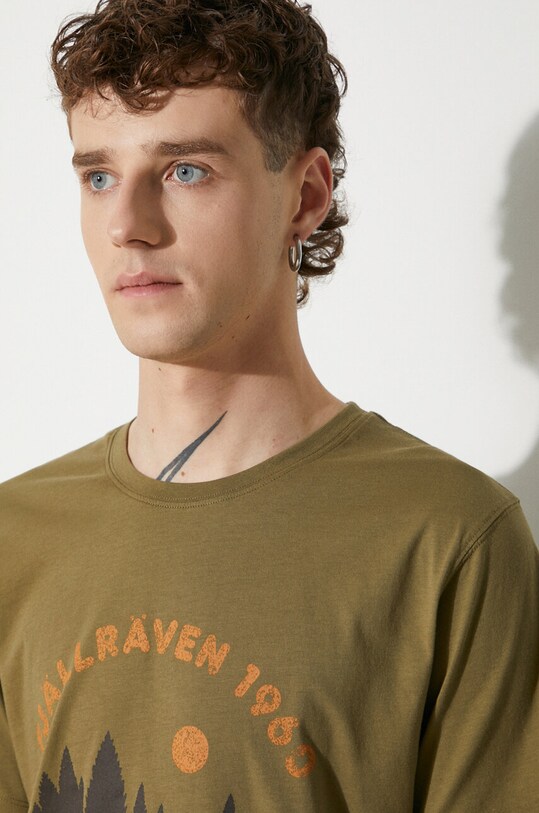 Fjallraven cotton T-shirt Forest Mirror F87045 green