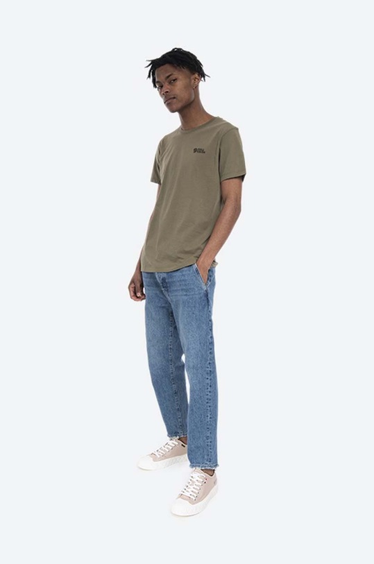 Fjallraven cotton T-shirt Tornetrask F87314 green AA00