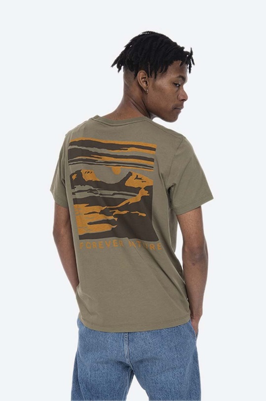 Clothing Fjallraven cotton T-shirt Tornetrask F87314 green