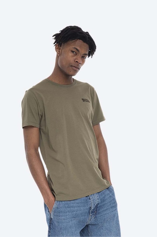 Fjallraven cotton T-shirt Tornetrask F87314 green