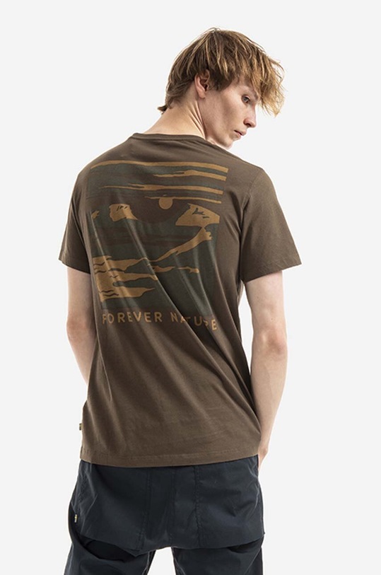 Îmbrăcăminte Fjallraven tricou din bumbac Tornetrask F87314 verde