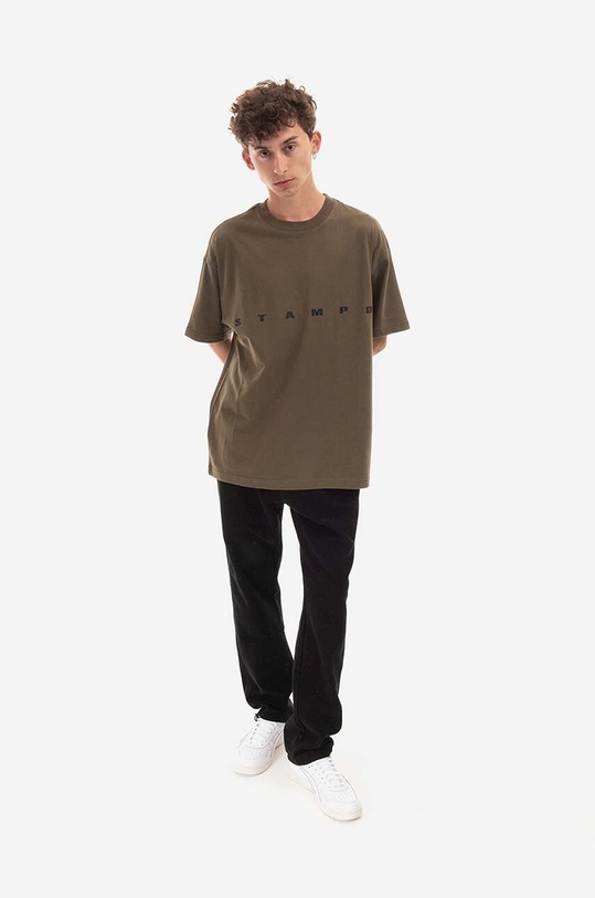 Clothing STAMPD cotton t-shirt SLA.M2991TE green