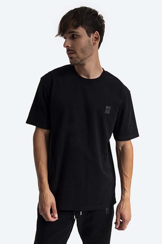 Filling Pieces cotton T-shirt Lux Tee plain black 88113731861