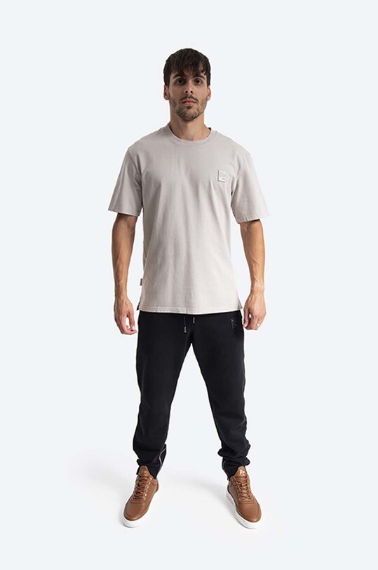 Βαμβακερό μπλουζάκι Filling Pieces Lux Tee 88113731932 γκρί AA00