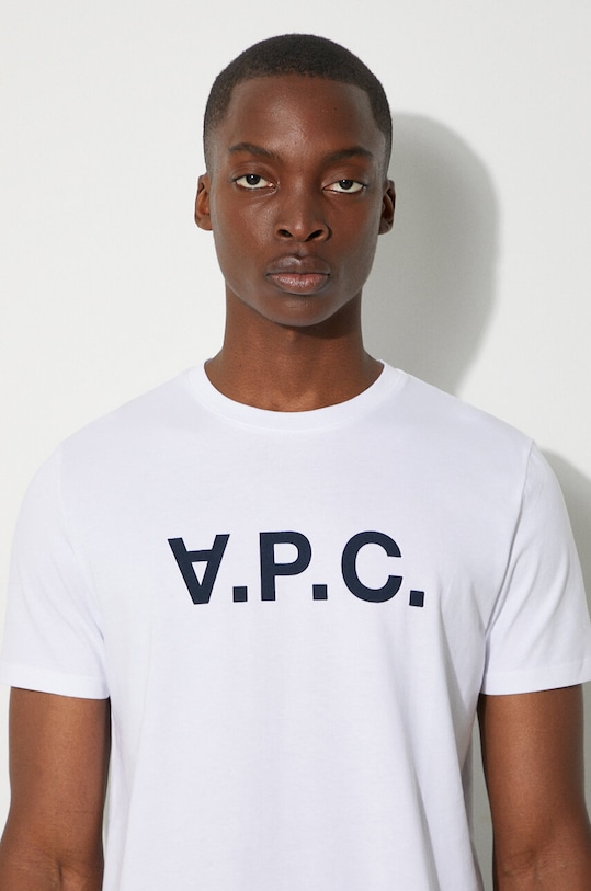 A.P.C. t-shirt bawełniany Vpc Blanc COBQX.H26586 biały