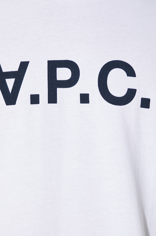 A.P.C. t-shirt bawełniany Vpc Blanc COBQX.H26586