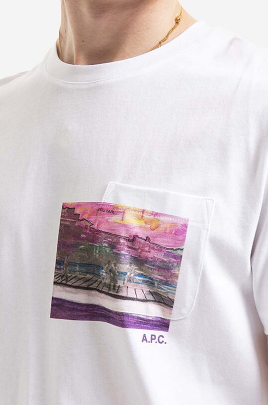 A.P.C. cotton T-shirt Elias white COEEV.H26090