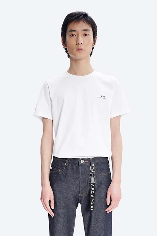 Хлопковая футболка A.P.C. Item F хлопок белый COEOP.H26904