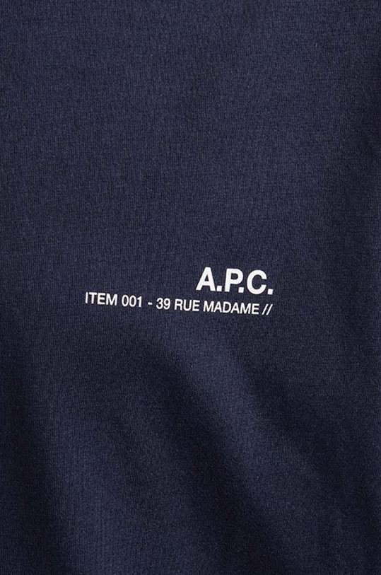 A.P.C. cotton T-shirt Item F navy COEOP.H26904