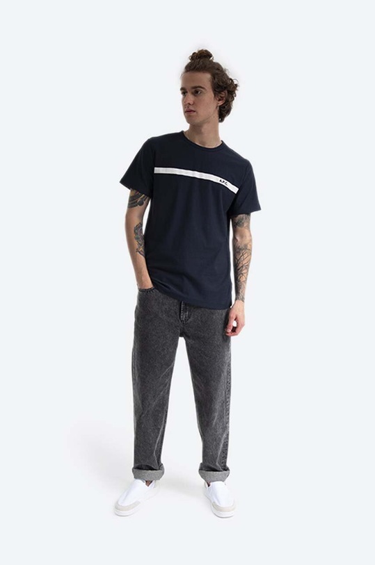 A.P.C. cotton T-shirt Yukata COCLI.H26853 navy AA00