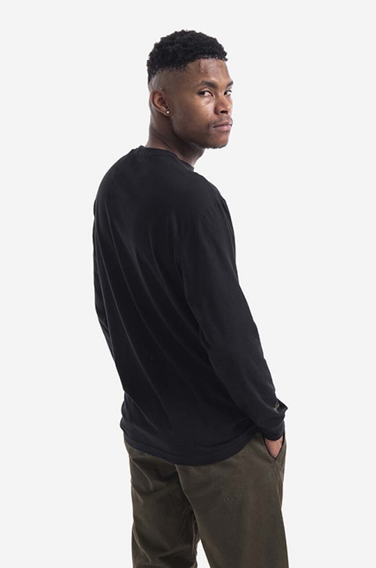 Clothing Maharishi cotton longsleeve top 3644.BLACK black