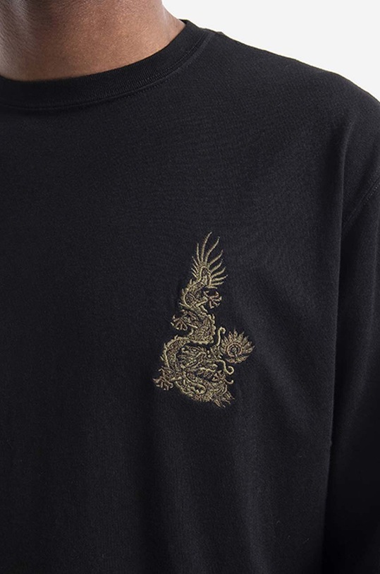 Maharishi cotton longsleeve top black 3644.BLACK