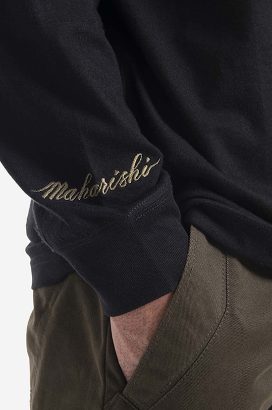 Maharishi cotton longsleeve top 3644.BLACK black
