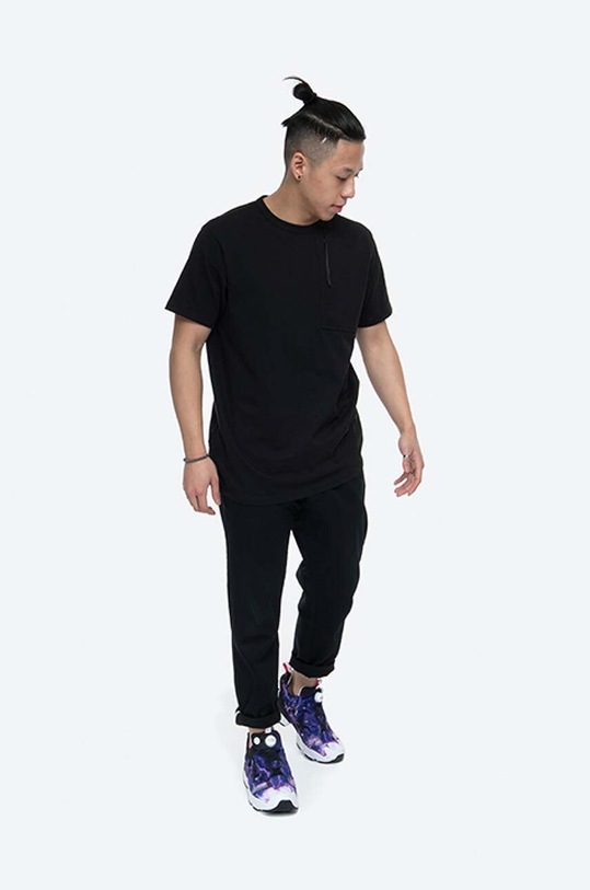 Maharishi cotton t-shirt 7005.BLACK black AA00