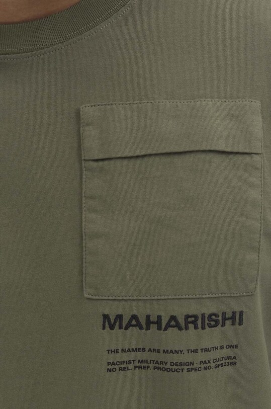 Maharishi longsleeve bawełniany Miltype Longsleeve T-shirt zielony 7022.OLIVE