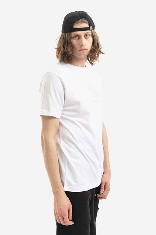 Maharishi cotton T-shirt Tibetan Dragon T-shirt Washed 8129.WHITE