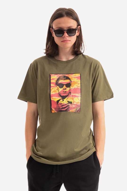 Bavlněné tričko Maharishi Warhol Polaroid Portrait T-Shirt OCJ 9711.OLIVE zelená