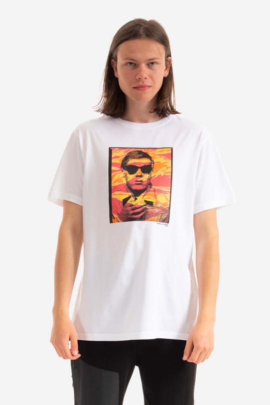 Bavlnené tričko Maharishi Warhol Polaroid Portrait T-Shirt OCJ 9711.WHITE biela
