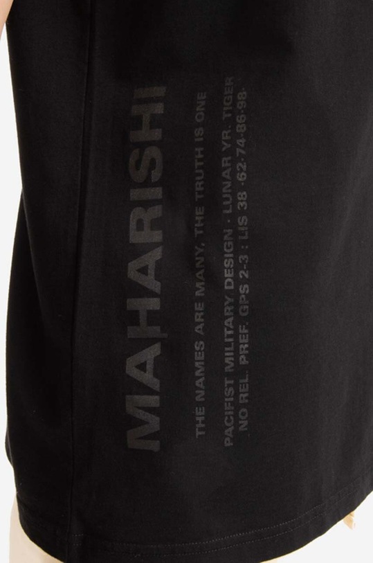 Maharishi cotton T-shirt Miltype T-shirt OCJ black 9752.BLACK