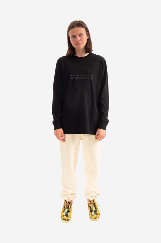 Pamučna majica dugih rukava Maharishi 9754.BLACK crna AA00