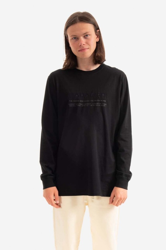 Pamučna majica dugih rukava Maharishi 9754.BLACK crna