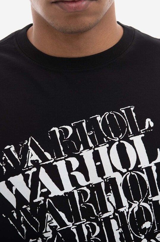 Памучна блуза с дълги ръкави Maharishi Andy Warhol Airborne L/S T-shirt 9923 BLACK 9923.BLACK черен