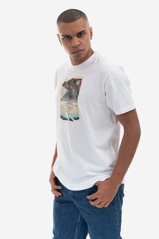 Maharishi t-shirt bawełniany 9927.WHITE