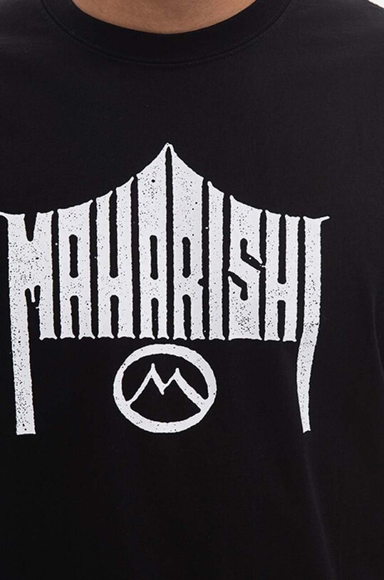 Maharishi t-shirt bawełniany czarny 9928.BLACK