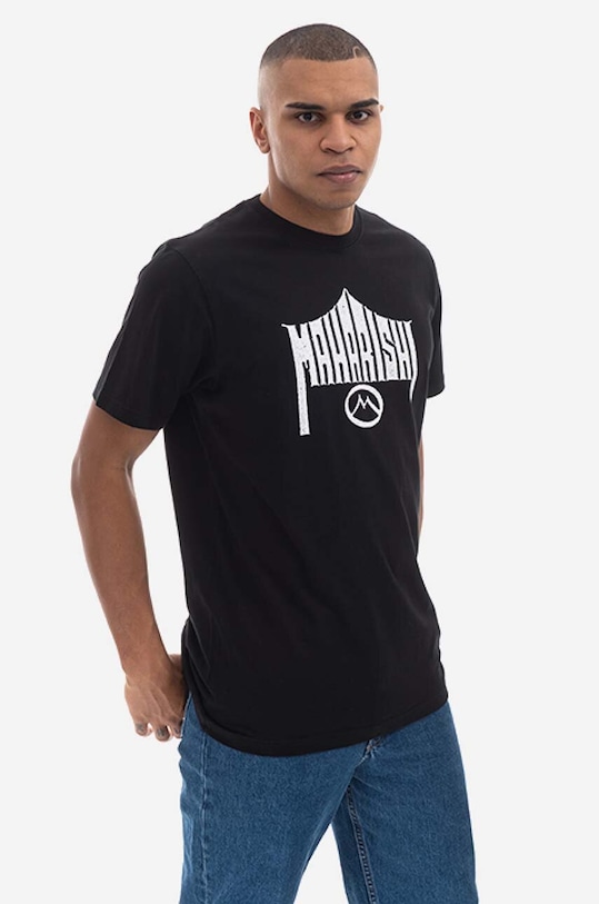 Maharishi t-shirt bawełniany 9928.BLACK czarny