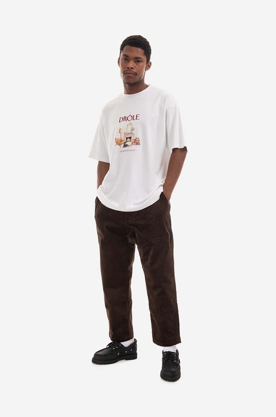 Drôle de Monsieur cotton T-shirt TS138 TS138.WHITE white AA00