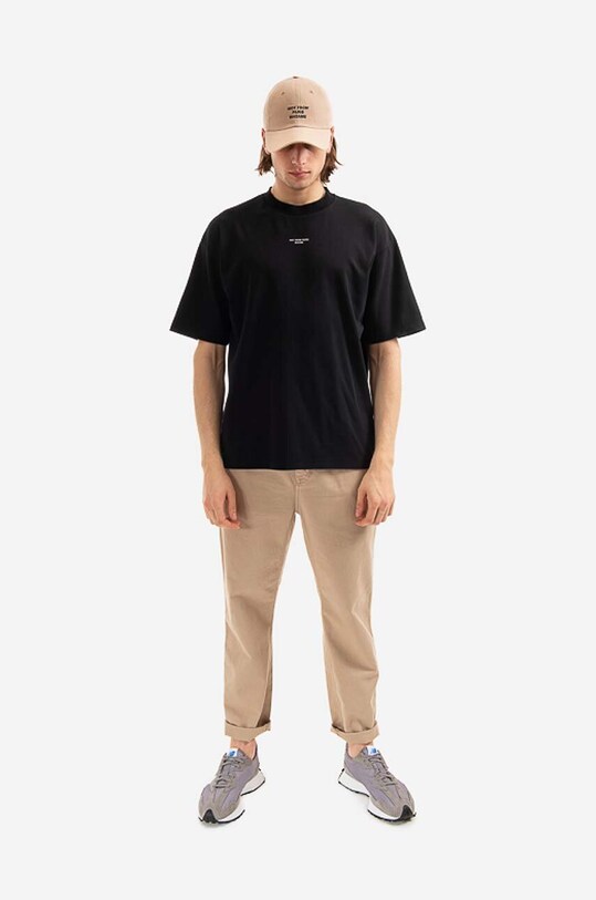 Drôle de Monsieur cotton T-shirt Classic Not From Paris Madame PERM.P01BL black AA00