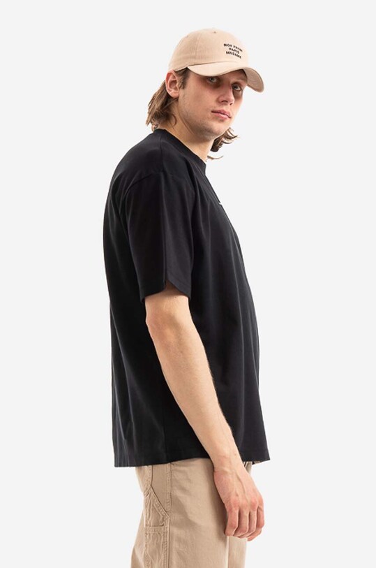 Drôle de Monsieur cotton T-shirt Classic Not From Paris Madame PERM.P01BL black