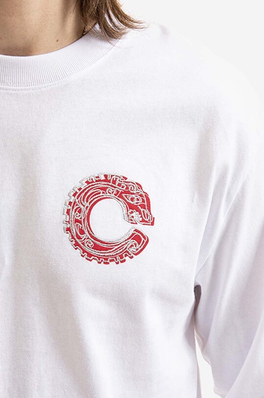 Bavlnené tričko s dlhým rukávom CLOT Triballs Tee biela CLLSS10016.WHITE