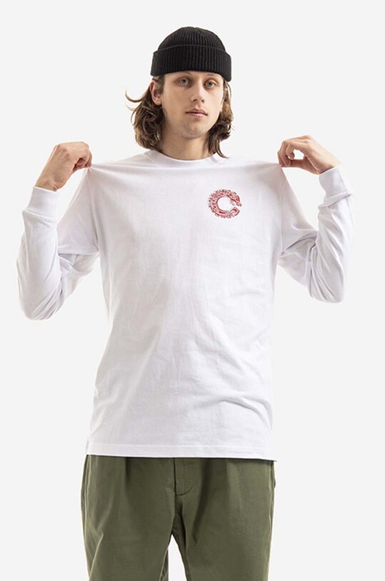 Bavlnené tričko s dlhým rukávom CLOT Triballs Tee CLLSS10016.WHITE