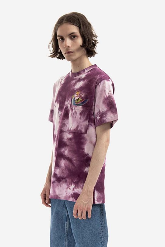 Bavlněné tričko CLOT regular fialová CLTES10008.PURPLE