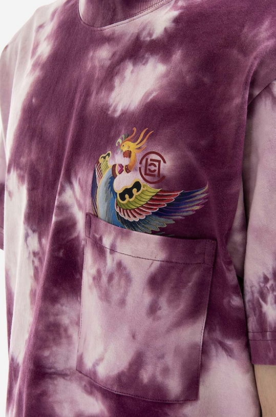 Bavlněné tričko CLOT fialová CLTES10008.PURPLE