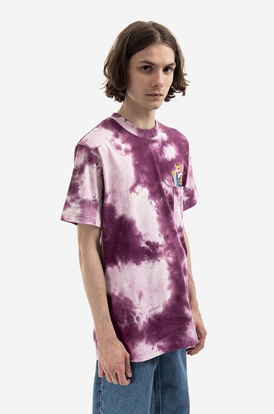 Bavlněné tričko CLOT CLTES10008.PURPLE fialová