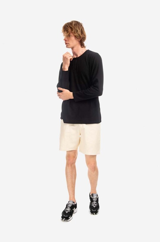 Tričko s dlhým rukávom CLOTTEE Frog Knot Henley CTLS1006.BLACK čierna AA00