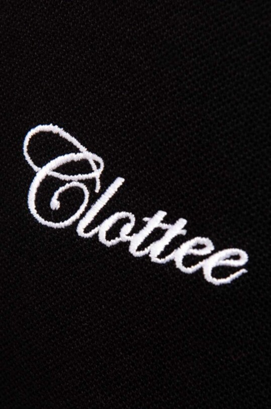 CLOTTEE cotton polo shirt Frog Button Polo CTPS1003.BLACK black