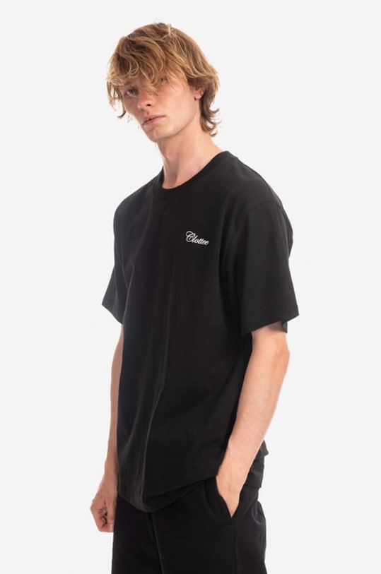 CLOTTEE cotton T-shirt Script SS Tee CTTE1001.BLACK