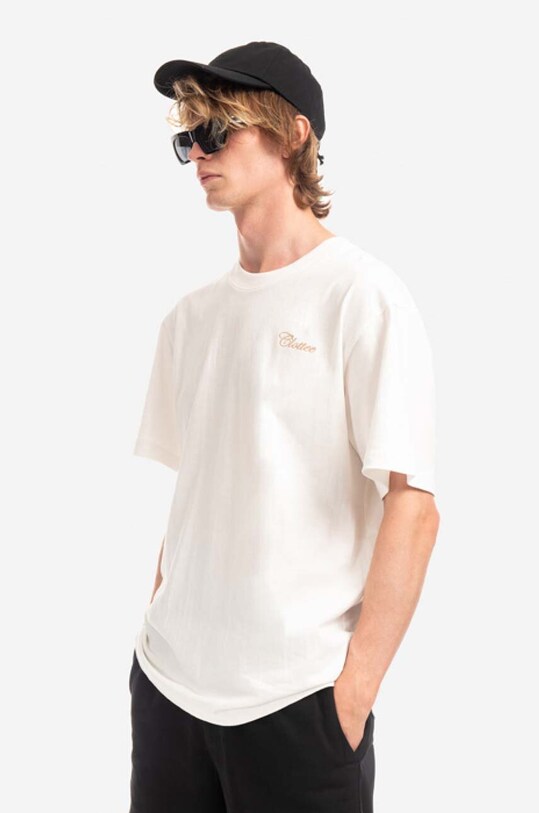 CLOTTEE cotton T-shirt Script SS Tee CTTE1001.WHITE