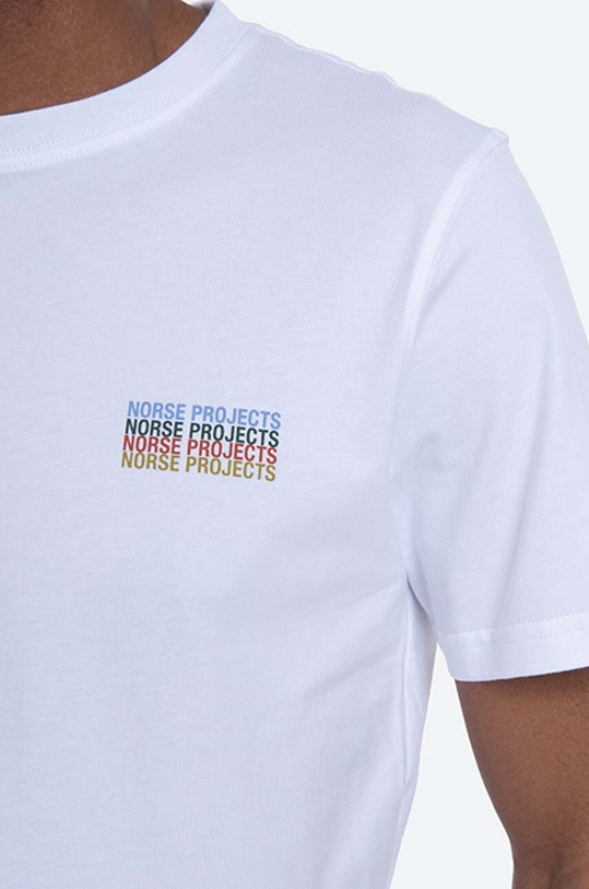 Norse Projects cotton T-shirt Niels Logo Stack N01.0541.0001 white