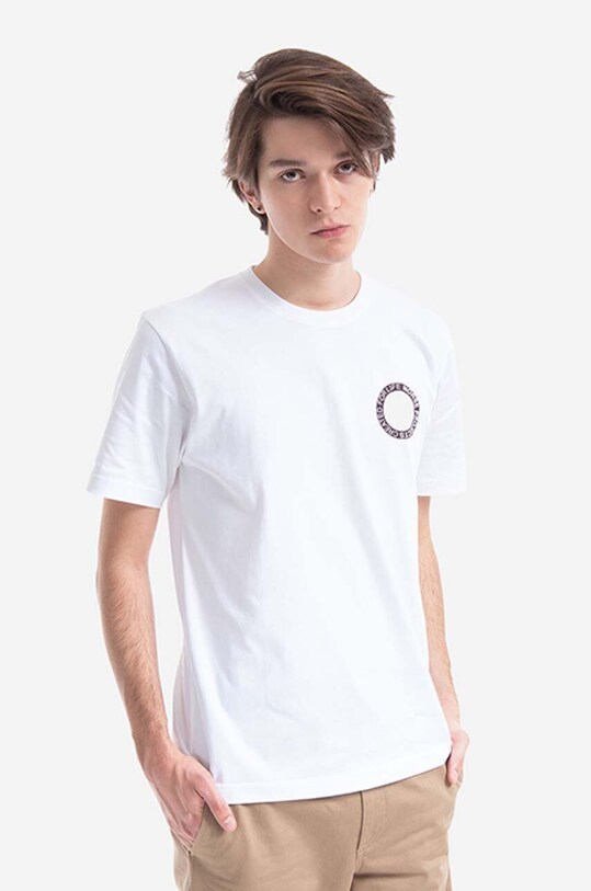 Памучна тениска Norse Projects Johannes BMC Logo Print N01.0562.0001 бял