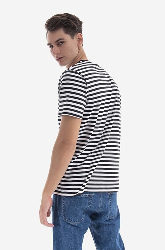 Odzież Norse Projects t-shirt bawełniany Niels Classic Stripe N01.0563.9999 biały