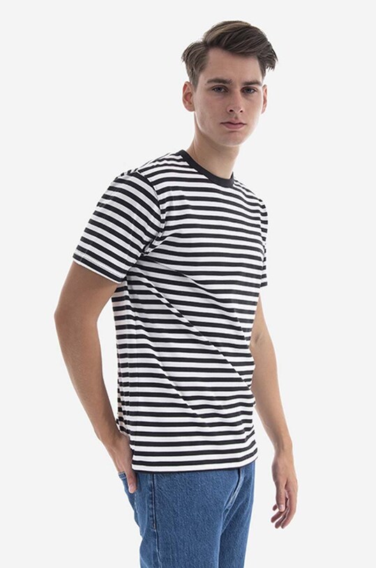 Norse Projects t-shirt bawełniany Niels Classic Stripe N01.0563.9999 biały
