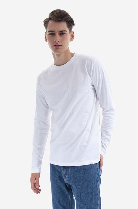 Norse Projects cotton longsleeve top Niels Standard Ls plain white N10.0181.0001