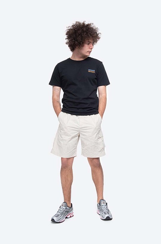 Norse Projects t-shirt bawełniany Niels Logo Stack N01.0541.9999 czarny AA00