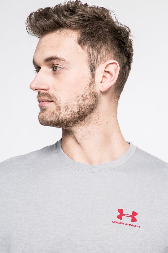Under Armour - Pánske tričko UA Left Chest Lockup 1257616 sivá 1257616