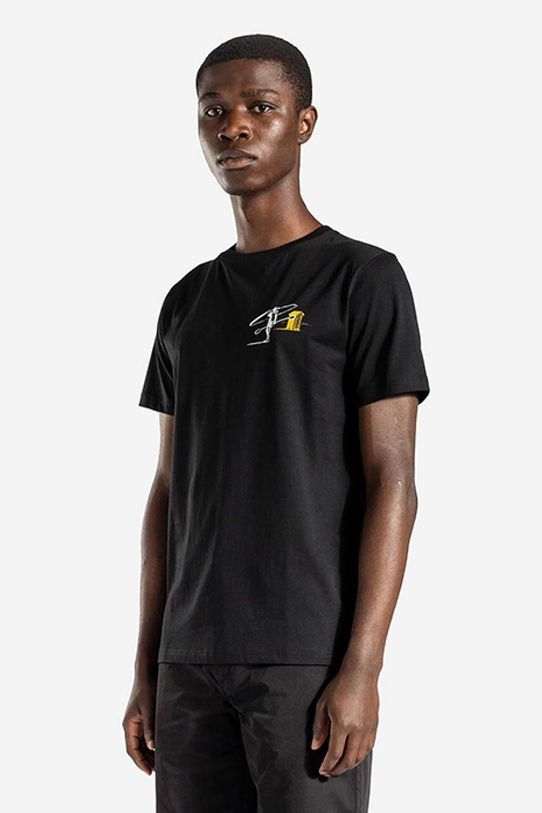 Norse Projects t-shirt in cotone Niels Norse x Daniel Frost Kayak regolare nero N01.0592.9999